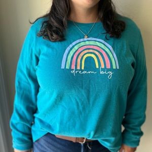 Dream Big Teal Crewneck!! XL